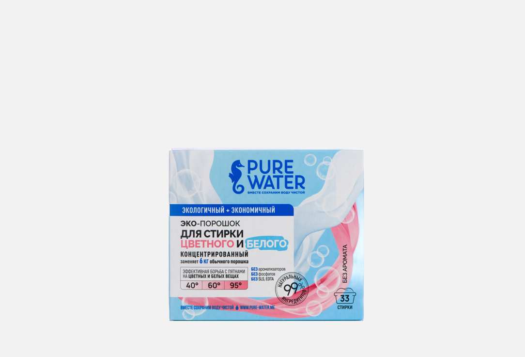 pure water pure water brand floor gel 480 ml Порошок стиральный PURE WATER Pure Water 1000 г
