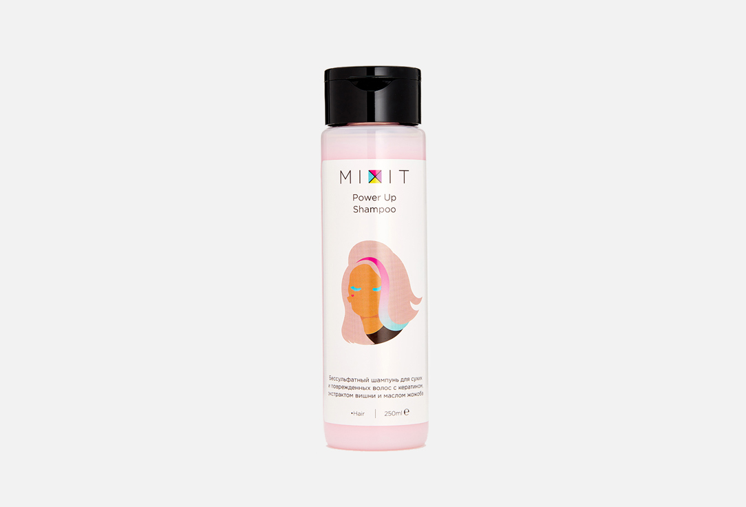 Безсульфатный шампунь для сухих и поврежденных волос MIXIT Power Up Shampoo 
