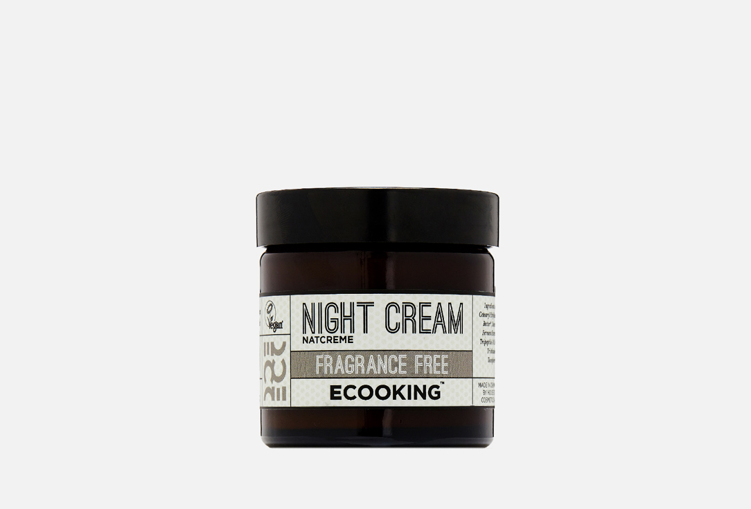 Ночной крем для лица без отдушки Ecooking Night Cream, Fragrance Free 