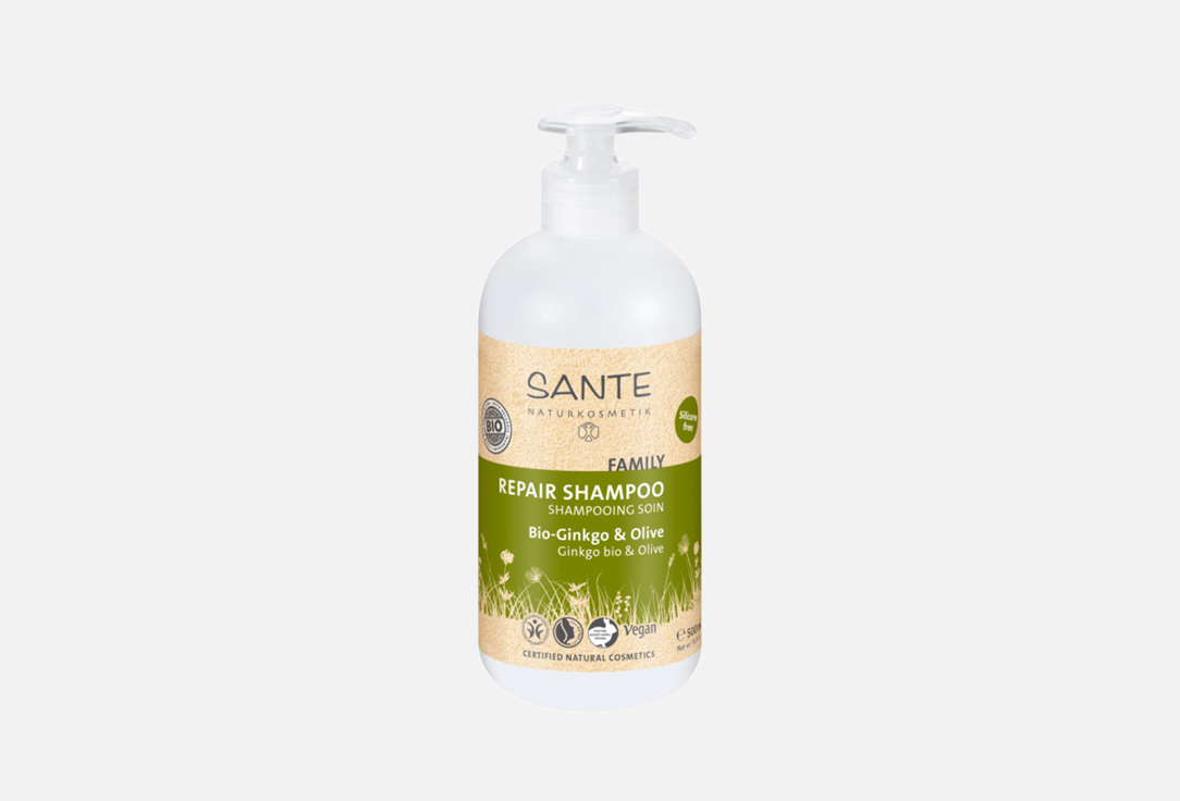 Шампунь для волос восстанавливающий SANTE Family Ginkgo & Olive 