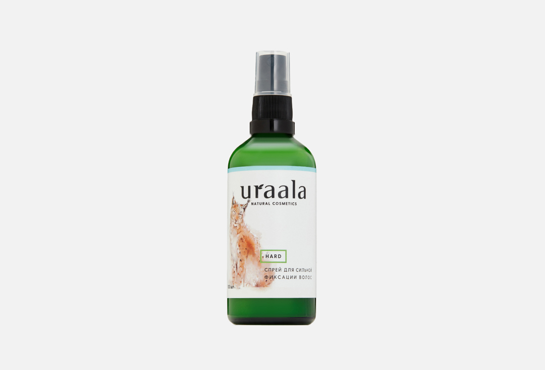 Спрей для фиксации волос URAALA HARD 100 мл спрей для лица и волос гидратирующий uraala 3в1 100 мл