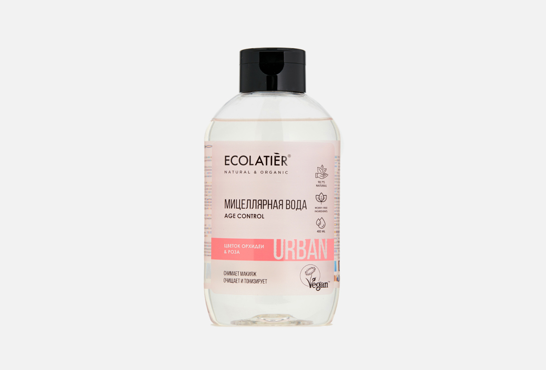 Вода мицеллярная для снятия макияжа ECOLATIER ORCHID FLOWER & ROSE 400 мл мицеллярная розовая вода для снятия макияжа 400мл вода 400мл