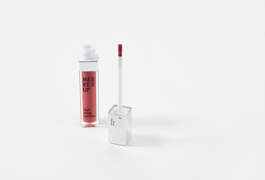 Блеск для губ с эффектом влажных губ Make Up Factory High Shine Lip Gloss 56, древесный розовый
