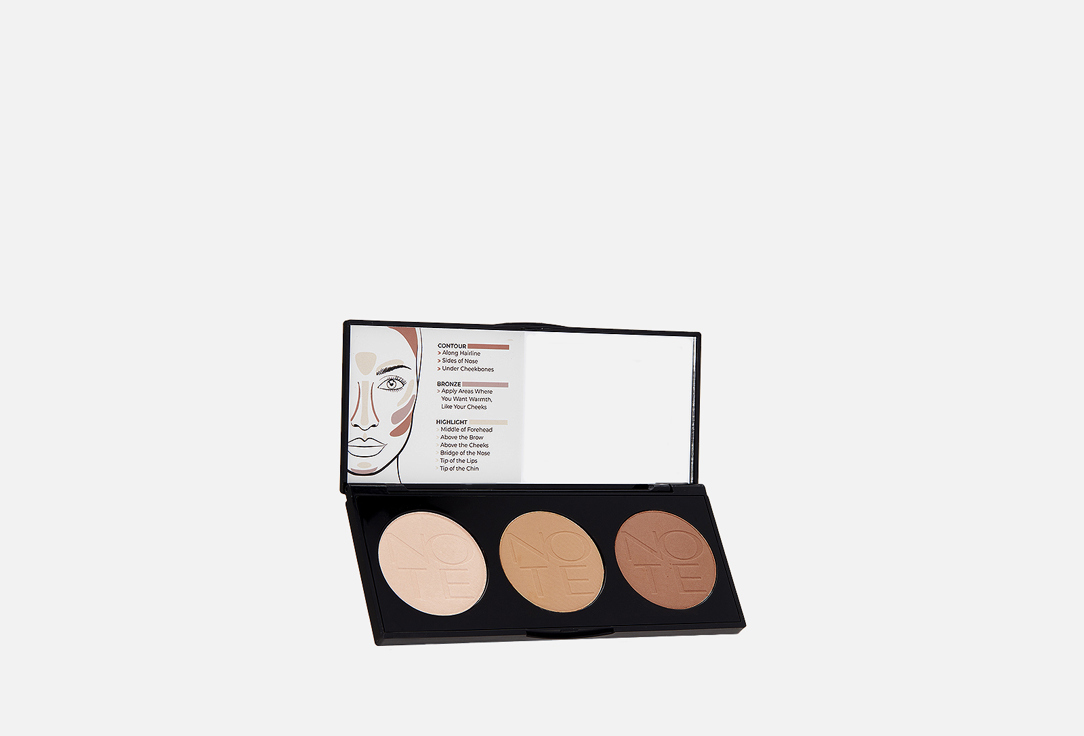Изображение товара Пудровая палетка для контурирования лица NOTE perfecting contour kit powder palette