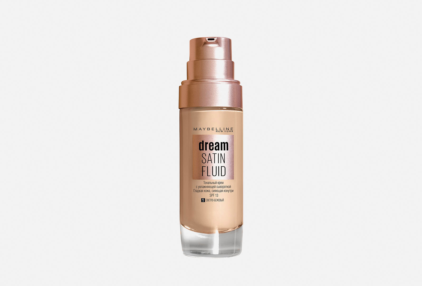 Maybelline New York Тональный крем-флюид для лица DREAM SATIN FLUID 01 ...