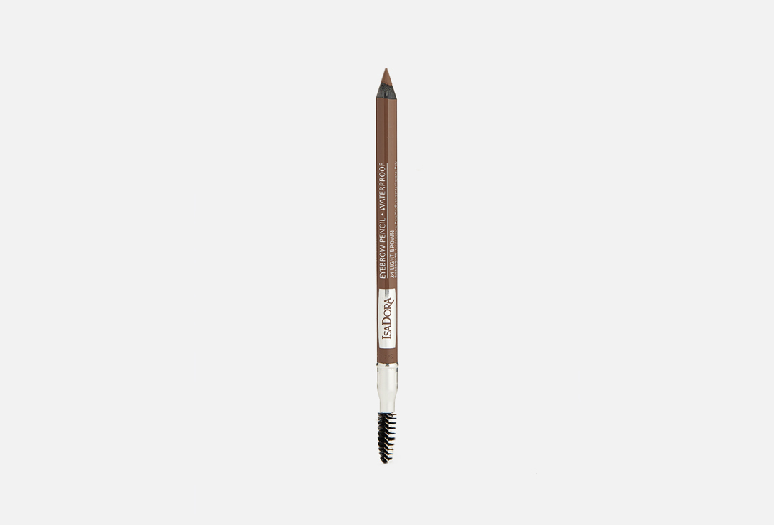 Водостойкий карандаш для бровей с щеточкой IsaDora Eyebrow Pencil Waterproof 34, Light Brown