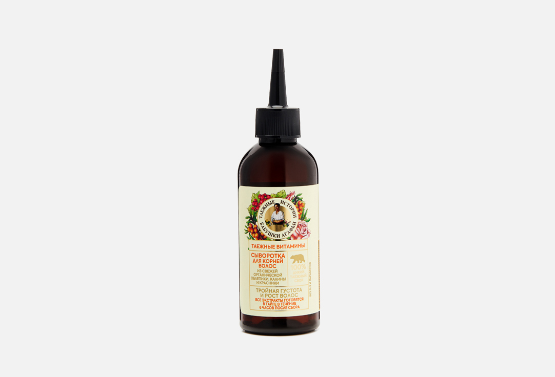 

Витаминная сыворотка для корней волос РЕЦЕПТЫ БАБУШКИ АГАФЬИ, Таежные истории "Тройная густота,рост волос" 170 мл