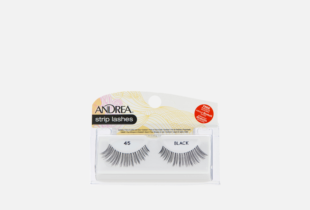 

Накладные ресницы ANDREA, Черный, Mod Strip Lashes 45 1 шт