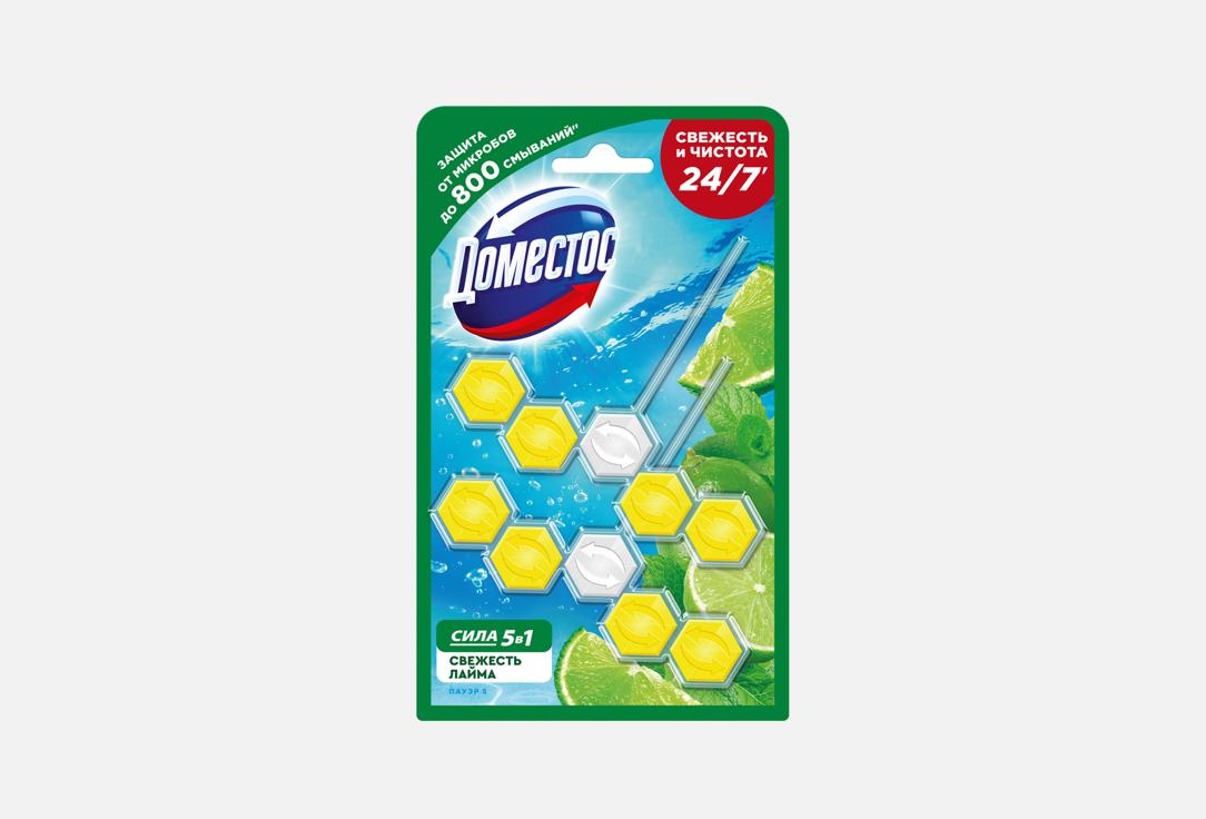 

Блок для очищения унитаза ДОМЕСТОС, Power5 Duo Lime 155 г