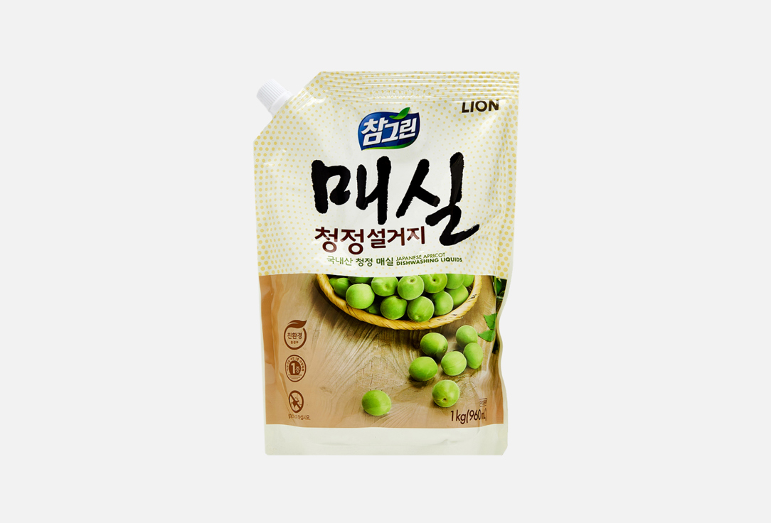 Изображение товара Средство для мытья посуды и овощей Lion Charmgreen японский абрикос 960 мл