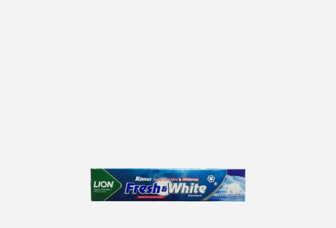 Паста зубная отбеливающая супер прохладная мята LION Fresh & White 1 шт himalaya botanique отбеливающая универсальная зубная паста перечная мята 150 г 5 29 унции