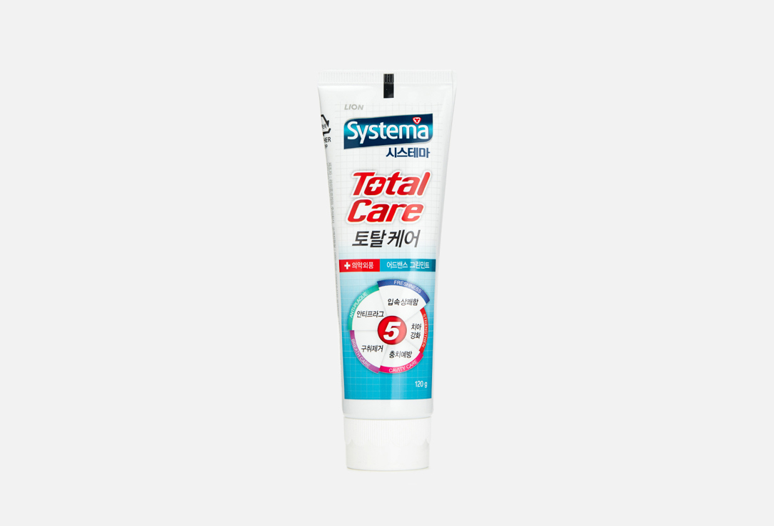 Зубная паста комплексный уход со вкусом мяты LION Systema total care 120 г зубная паста apadent total care 120 г