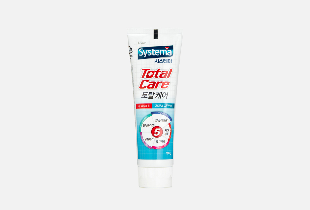 Зубная паста комплексный уход со вкусом мяты LION Systema total care 120 г фото