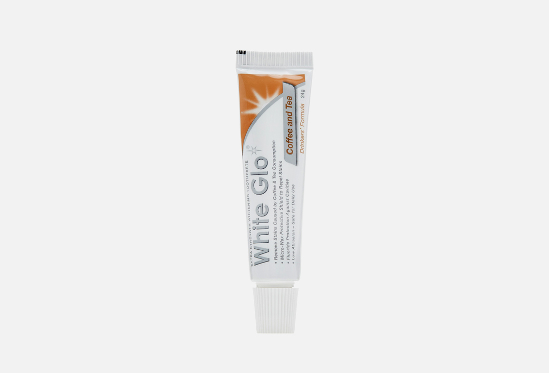 Отбеливающая зубная паста WHITE GLO Coffee & tea 24 г цена и фото