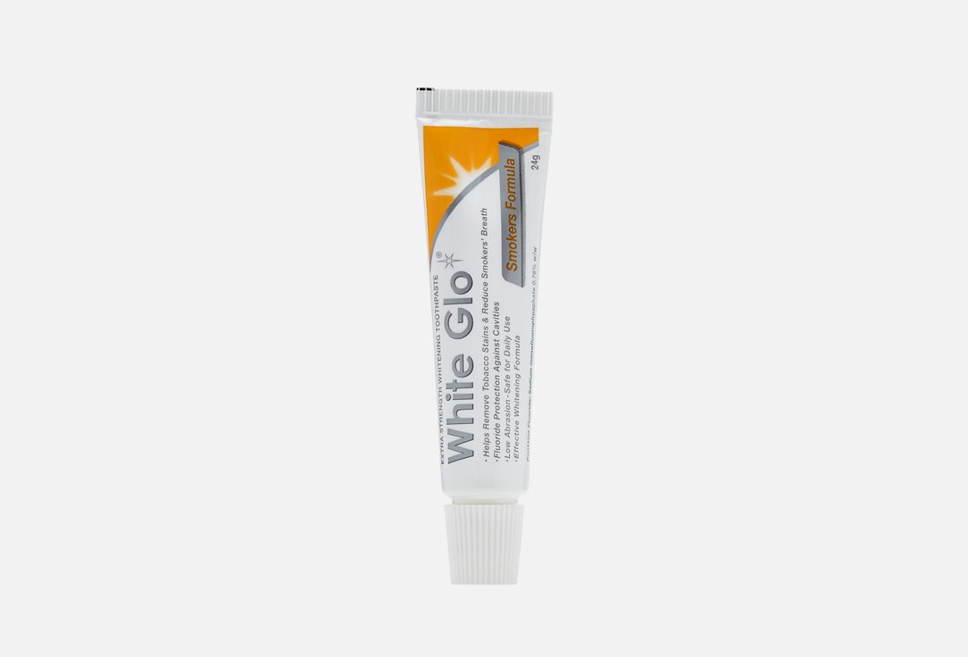 Экстрасильная отбеливающая зубная паста для курящих WHITE GLO Smokers Formula 24 г цена и фото