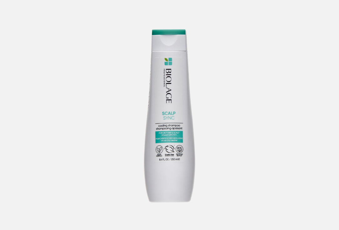 Освежающий шампунь для волос BIOLAGE Scalpsync Cooling Mint 250 мл шампунь для тонких волос biolage volumebloom shampoo шампунь 250мл