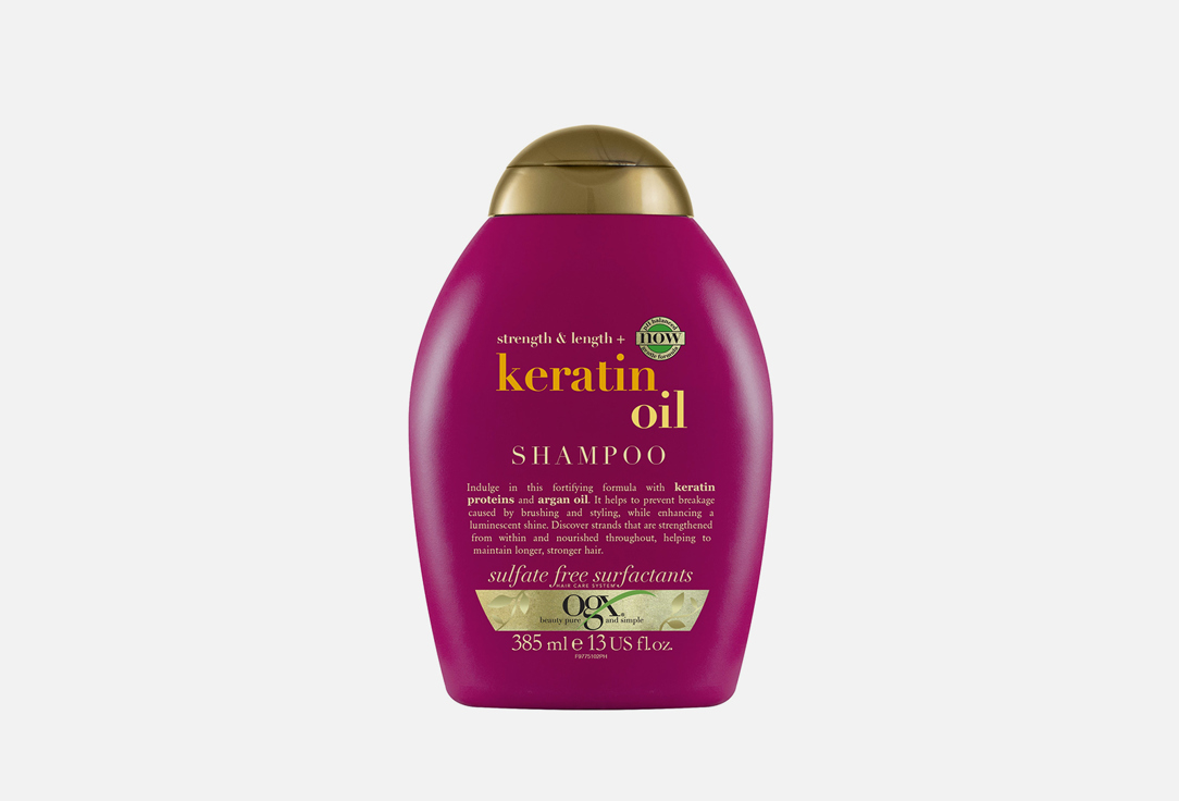 Шампунь для волос с кератиновым маслом OGX против ломкости волос 