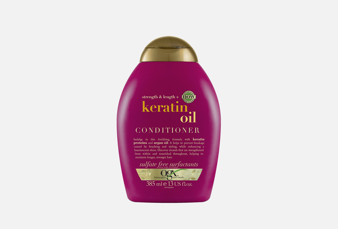 Кондиционер для волос с кератиновым маслом OGX Против ломкости волос 385 мл