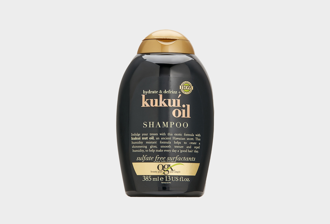 Шампунь для увлажнения и гладкости волос OGX с маслом гавайского ореха (кукуи) 