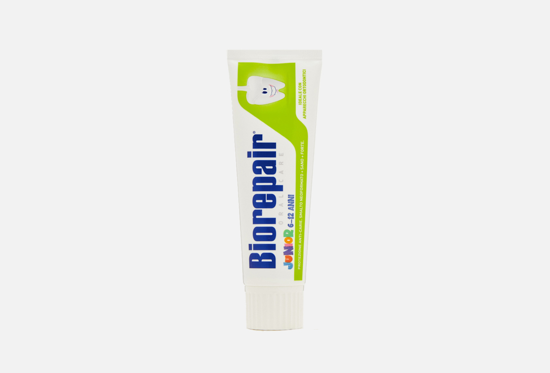 Зубная паста для детей 6-12лет BIOREPAIR BIO JUNIOR MINT 75 мл паста зубная pro white biorepair биорепэйр 75мл