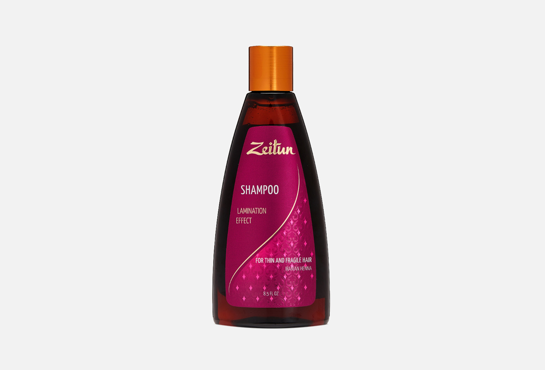 шампунь для тонких и хрупких волос ZEITUN Lamination Effect 250 мл zeitun шампунь natural lamination effect для тонких и хрупких волос с иранской хной 250 мл