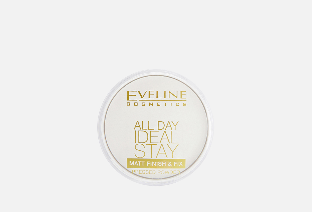 

МАТИРУЮЩЕ-УКРЕПЛЯЮЩАЯ ПУДРА ДЛЯ ЛИЦА EVELINE, Прозрачный, ALL DAY IDEAL STAY 12 г