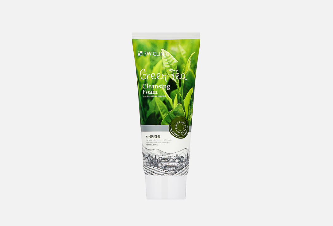 Изображение товара Пенка для умывания с экстрактом зеленого чая 3W CLINIC GREEN TEA CLEANSING FOAM