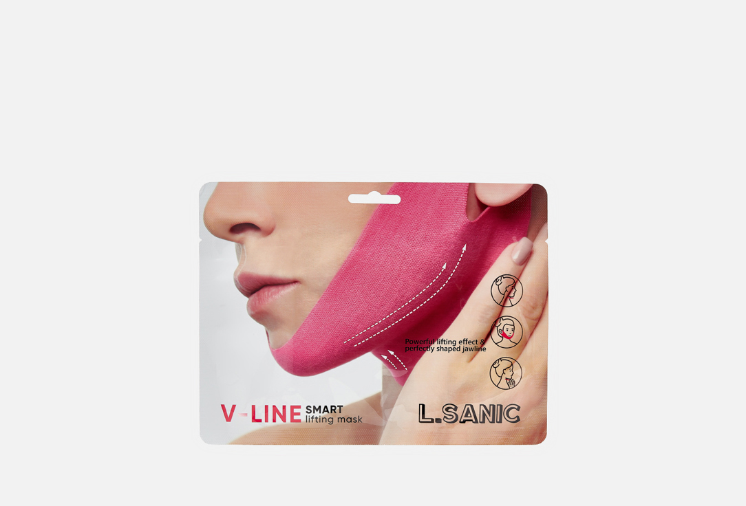 Маска-бандаж для коррекции овала лица L.SANIC V Line Smart Lifting Mask 1 шт уход за лицом anacis маска бандаж для коррекции овала лица биотурмалиновый