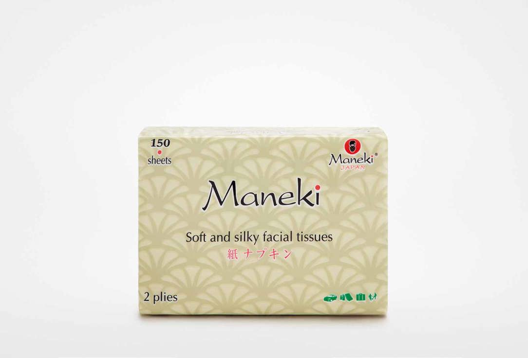 Салфетки бумажные 150 штук Maneki 2 слоя 
