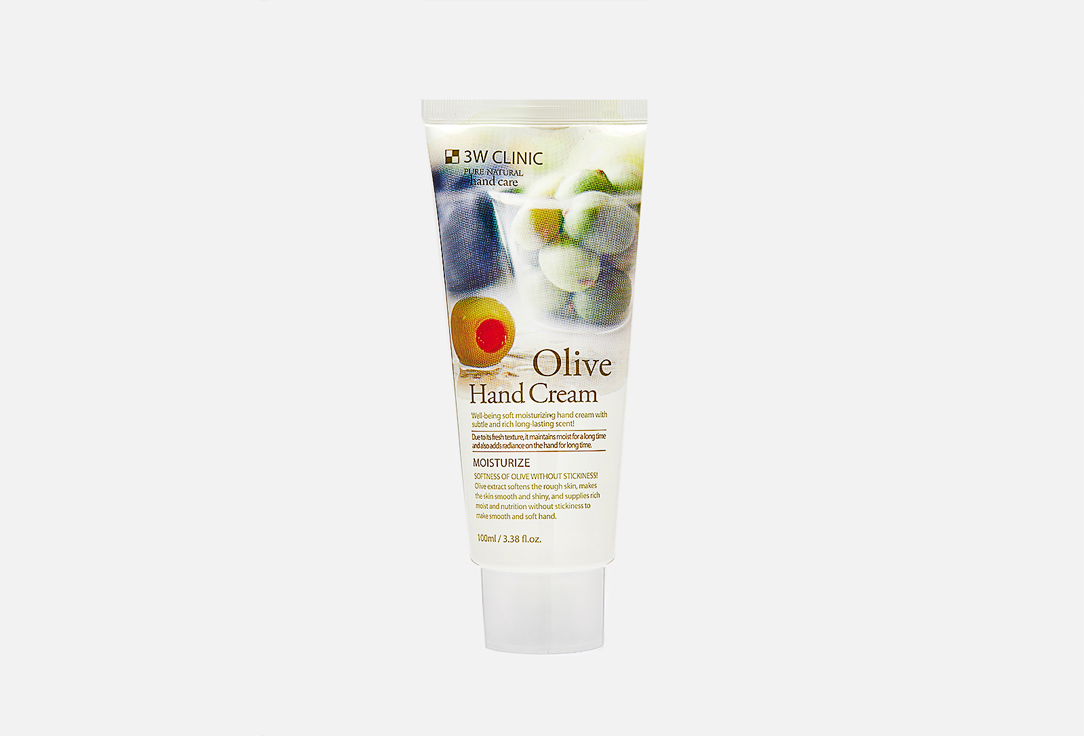 Крем для рук 3W CLINIC Moisturizing Olive Hand Cream 100 мл увлажняющий крем для рук с экстрактом лимона 3w clinic 100 мл