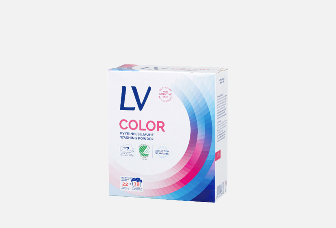 Концентрированный стиральный порошок для цветного белья LV Color 750 г стиральный порошок для цветного белья концентрированный jundo color 900 г