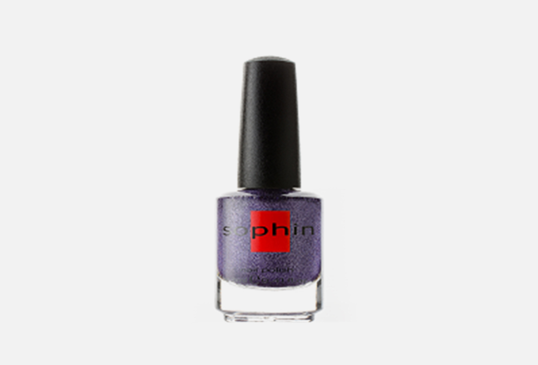 Лак для ногтей Sophin Sand Effect 0298 Фиолетовый с разноцветным, серебристым шиммером