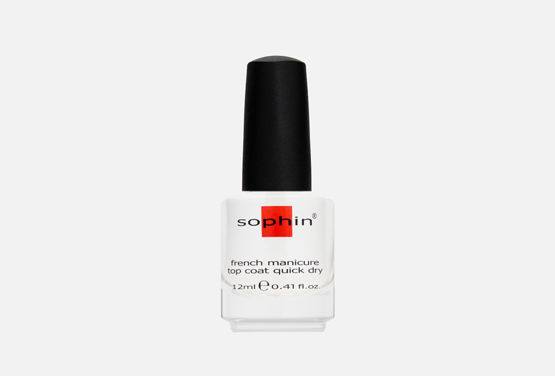 

Кристальный закрепитель для ногтей SOPHIN, Прозрачный, French manicure quick dry 12 мл