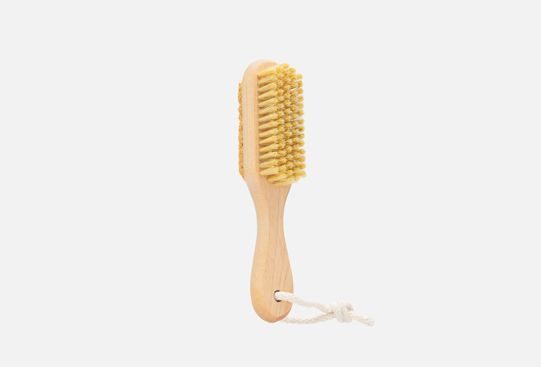 Терка педикюрная Lei with Brush Wooden Handle Natural Bristles 