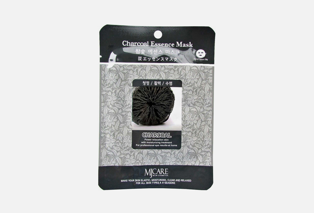 маска тканевая для лица mijin care facial mask with acai berry 23 г Маска тканевая для лица MIJIN CARE Facial mask with Charcoal 23 г