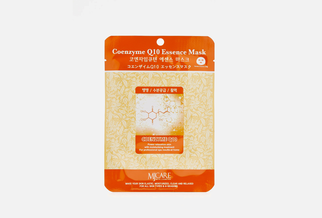 Маска тканевая коэнзим MIJIN CARE Coenzyme Q10 Essence Mask 1 шт тканевая маска для лица mijin care sweet almond essence mask 1 шт