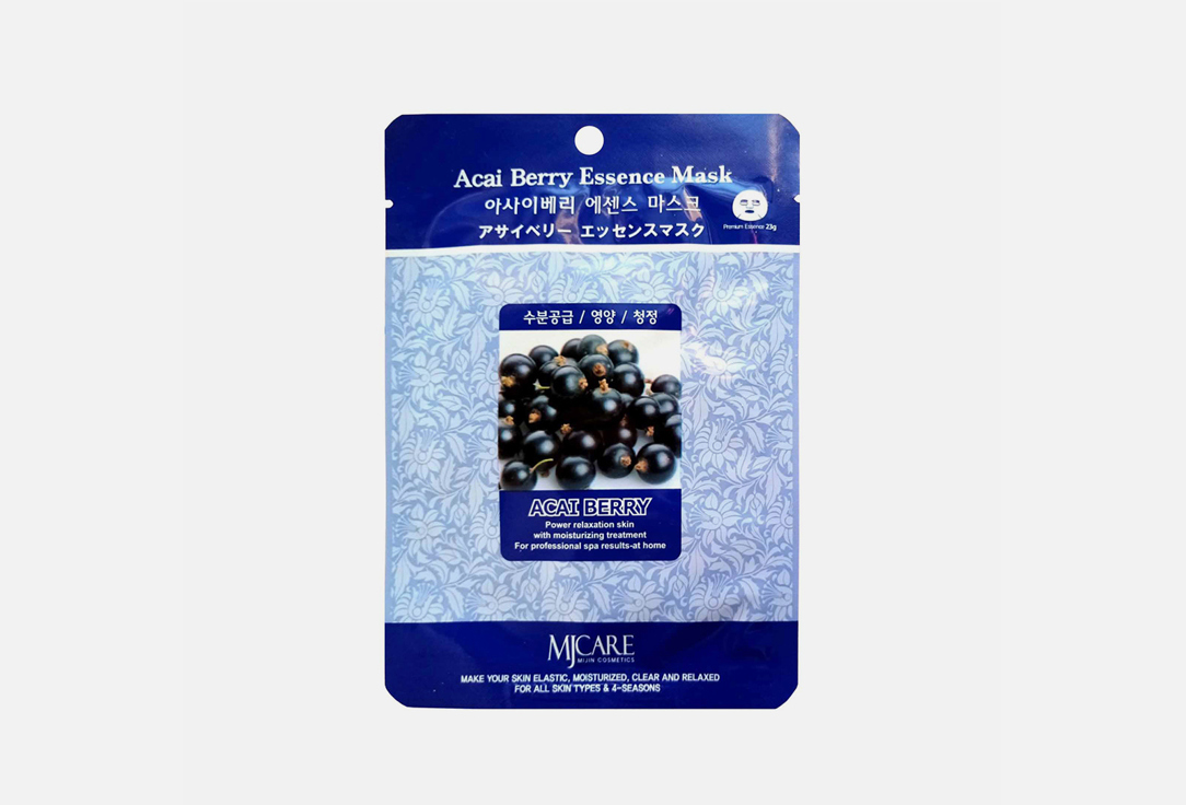 

Маска тканевая для лица MIJIN CARE, Facial mask with Acai berry 23 г