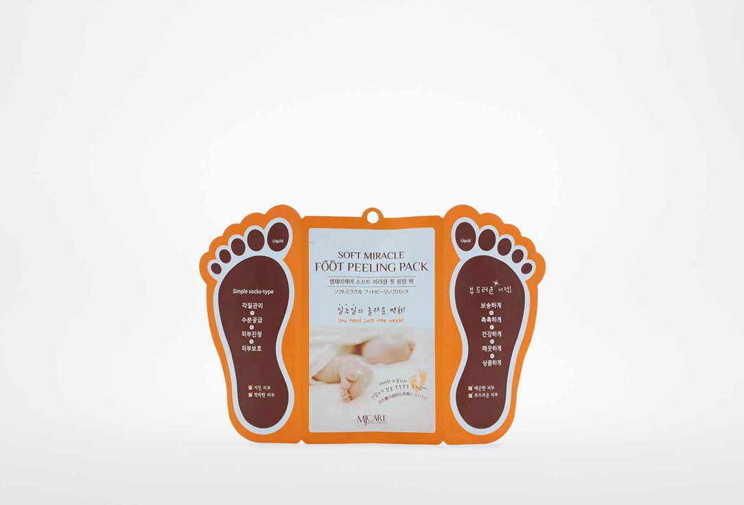 Пилинг-носочки MIJIN CARE Foot Peeling Pack 2 шт пилинг носочки с муцином улитки snail foot peeling pack 40г