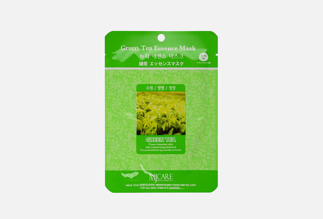 Маска тканевая зеленый чай Mijin Care Green Tea Essence Mask  