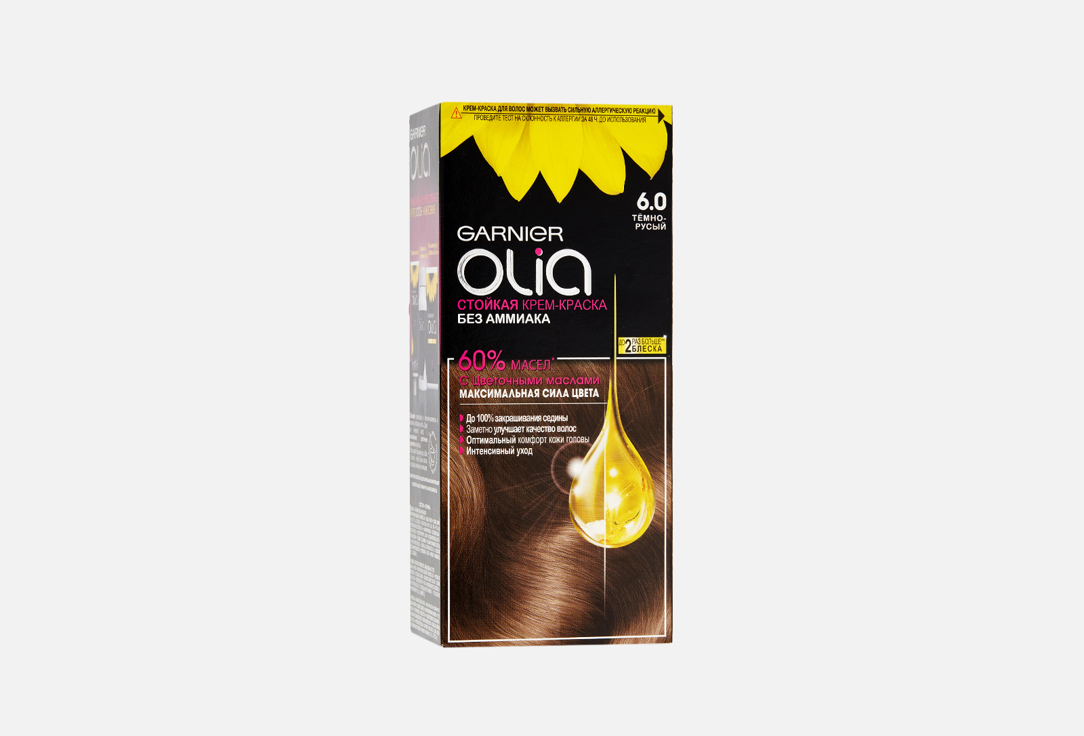 Стойкая крем-краска для волос с цветочными маслами без аммиака Garnier Olia 6