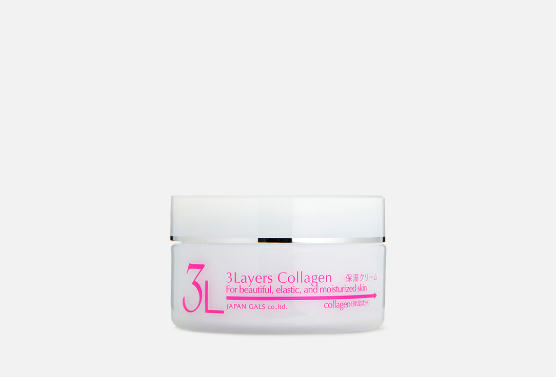 Изображение товара Увлажняющий крем 3 Слоя Коллагена Japan Gals для лица 60 г