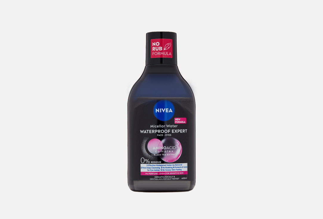 Мицеллярная вода для лица и глаз без смывания для стойкого макияжа NIVEA MAKE UP EXPERT 400 мл мицеллярная розовая вода для снятия макияжа 400мл вода 400мл