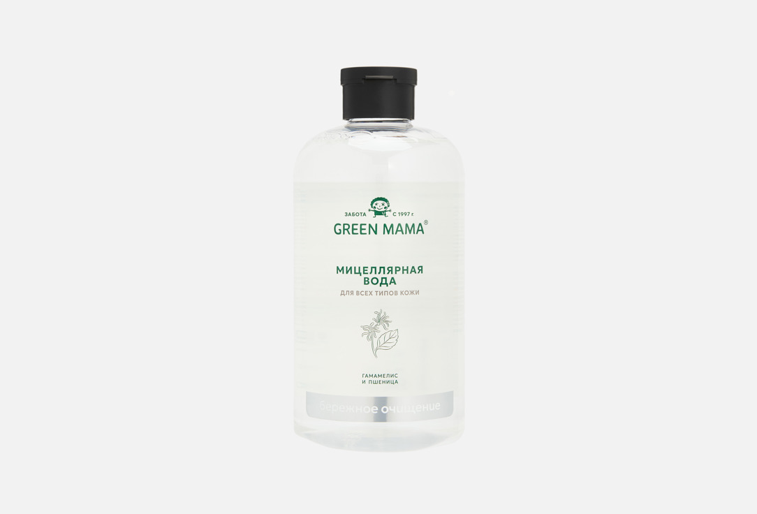 Изображение товара Мицеллярная вода GREEN MAMA для бережного очищения и ухода за кожей лица 500 мл