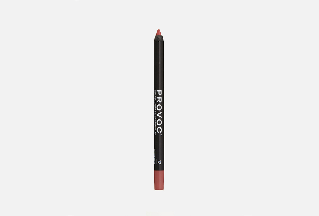 Гелевый водостойкий карандаш для губ  Provoc Semi-Permanent Gel Lip Liner Filler 17