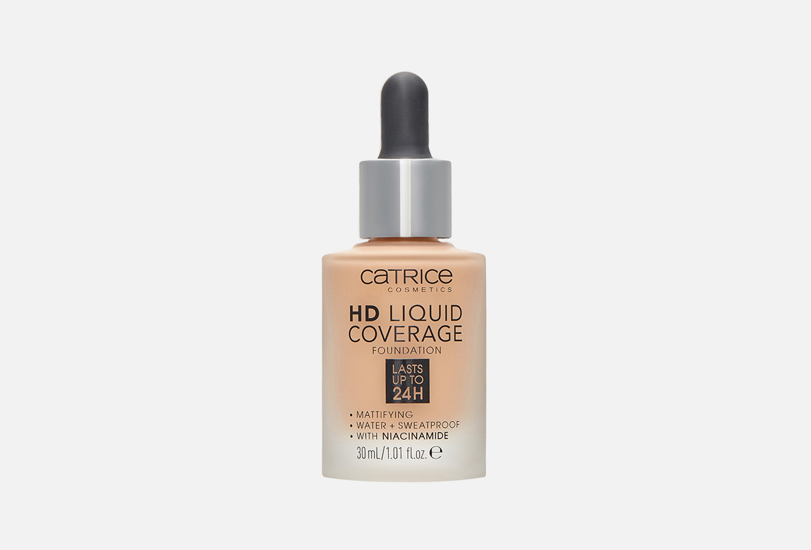 Catrice Тональная основа для лица HD Liquid Coverage 030, Sand Beige 30 мл — купить, цена в Москве