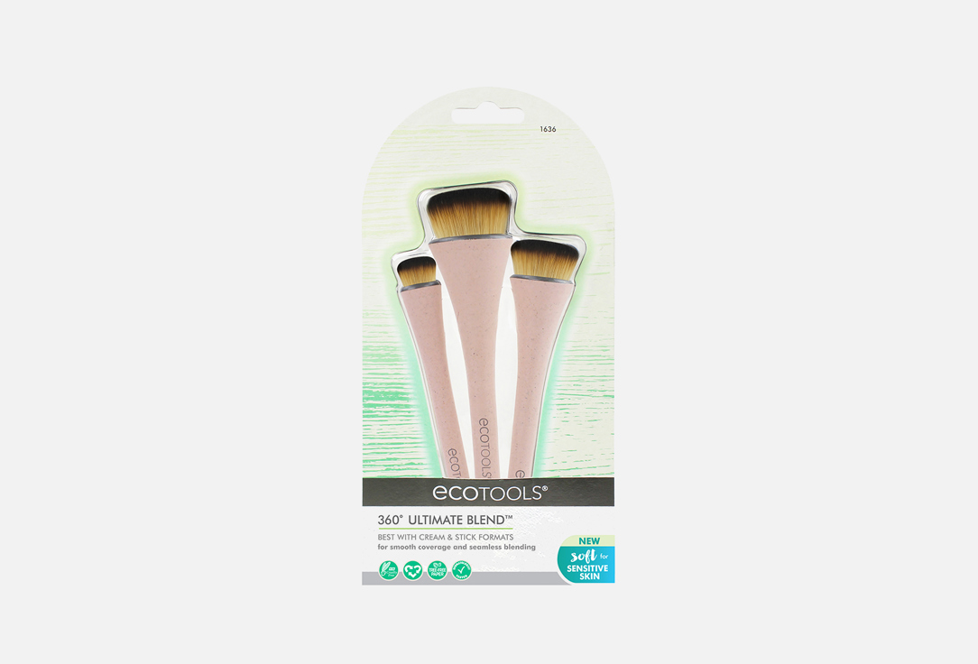 Набор кистей ECOTOOLS 360 Ultimate Blend 3 шт набор кистей для макияжа ecotools 360 ultimate blend kit 3 кисти