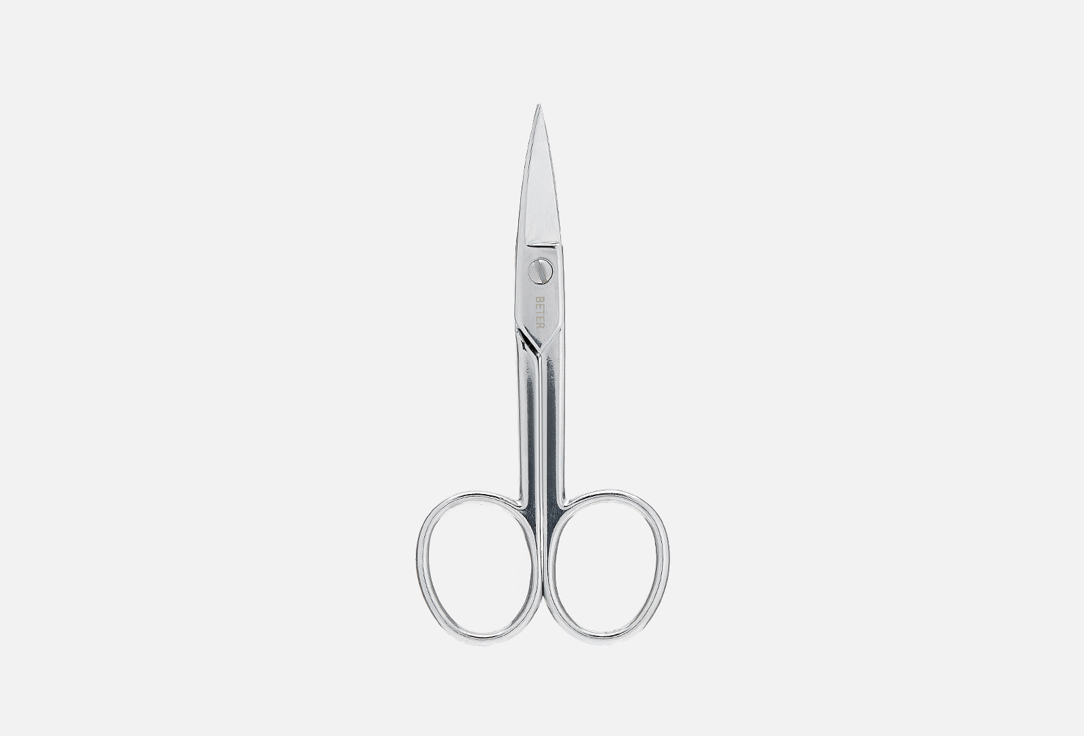 Маникюрные ножницы BETER Chromeplated manicure scissors, curved tip 1 шт ножницы маникюрные для ногтей di valore manicure scissors for nails shiny length curved blades 1 шт