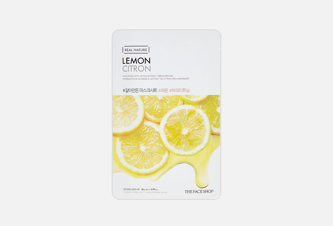 

Тканевая маска для сияния кожи лица THE FACE SHOP, Real nature lemon 1 шт
