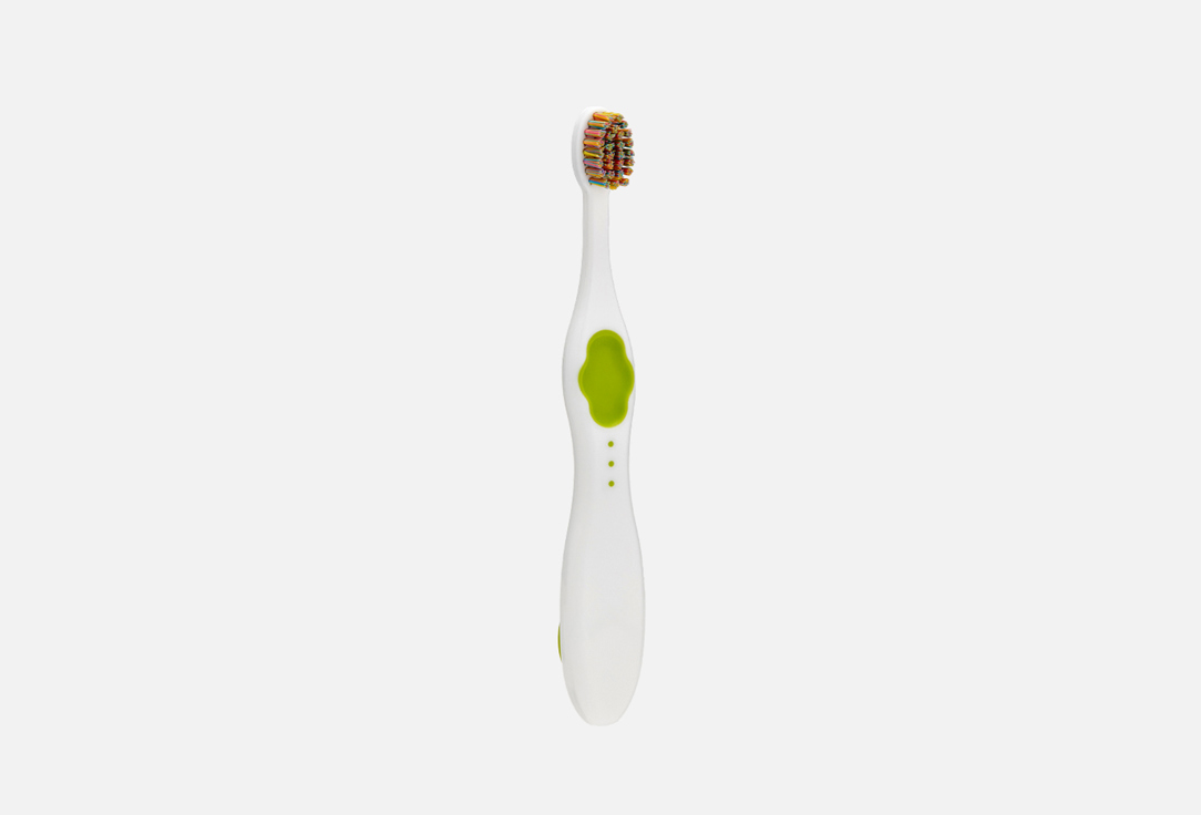 Зубная щетка детская MONTCAROTTE Green Kids Brush 1 шт joie flexible veggie brush green