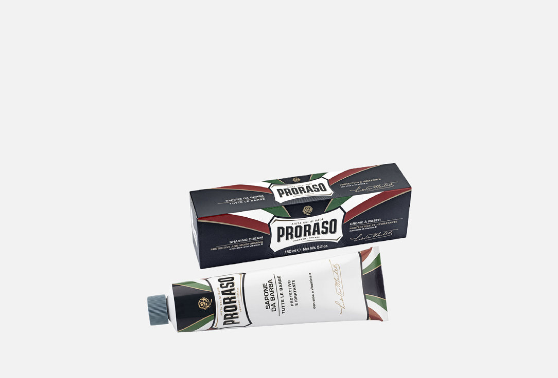 Защитный крем для бритья PRORASO Shaving Cream Protective And Moisturising 150 мл гель для рук fitokosmetik гигиенический антибактериальный с алоэ и витамином е 30 мл